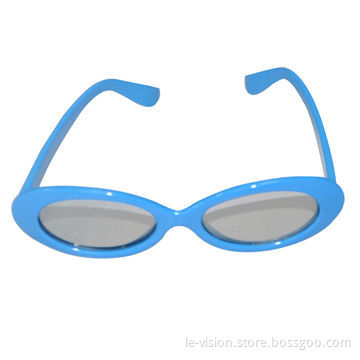 Passive 3D Cinema Glasses with Plastic Frame, Made in China Export to Overseas Marketing